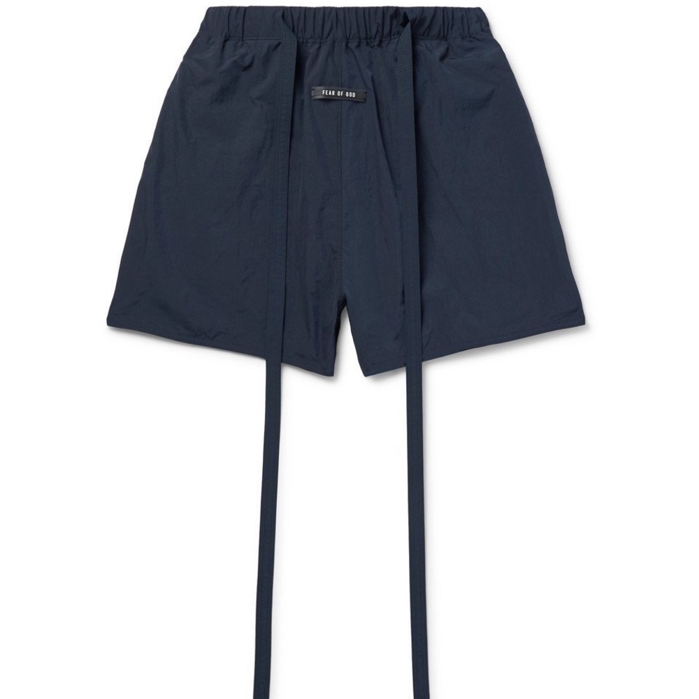 FEAR OF GOD Logo-plaque hammered-ripstop shorts